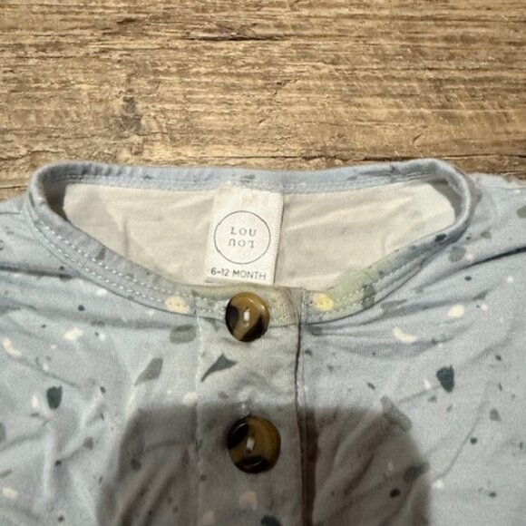 Lou Lou Romper Size 6-12 Months Blue Print - Picture 3 of 3